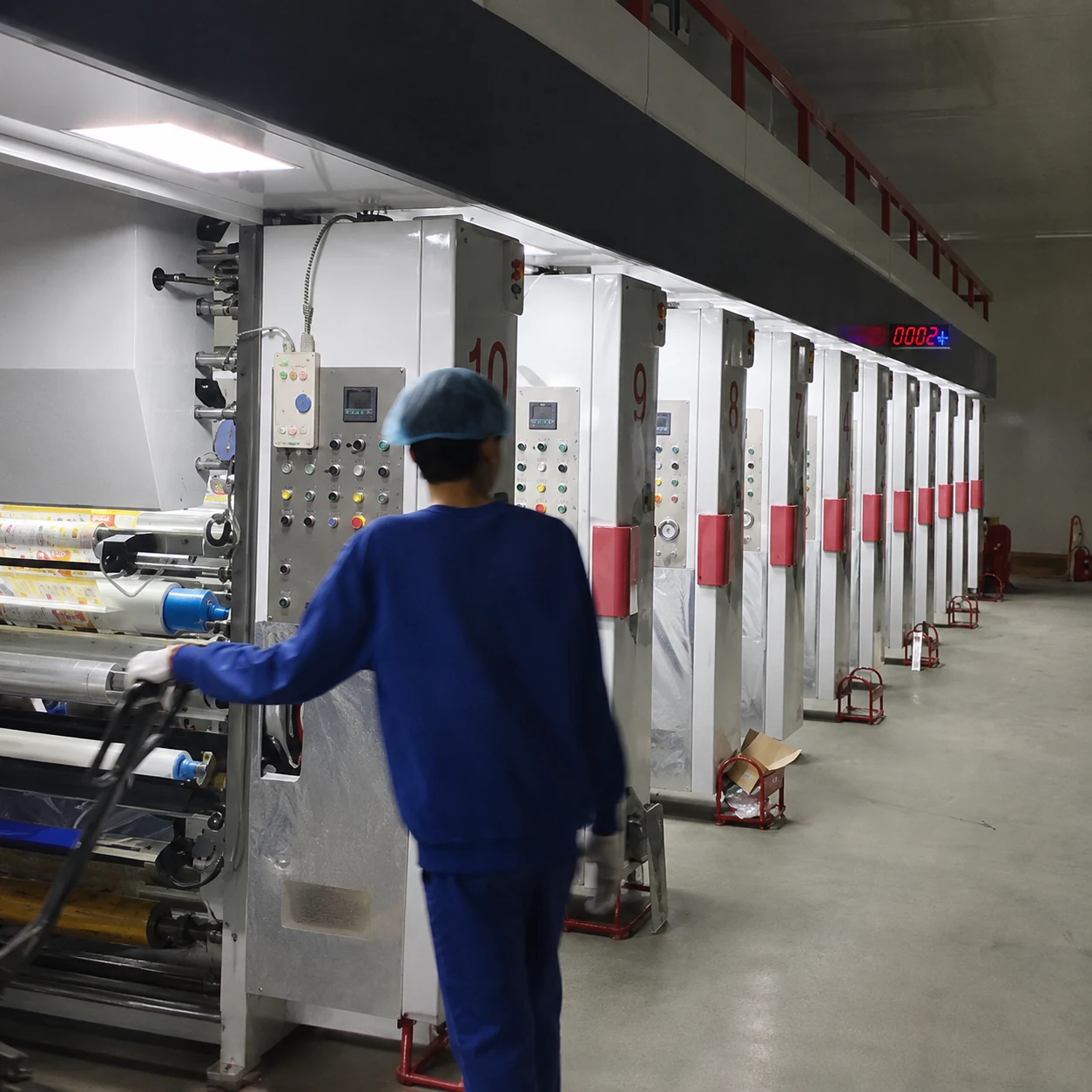 High-speed gravure printing line in our factory