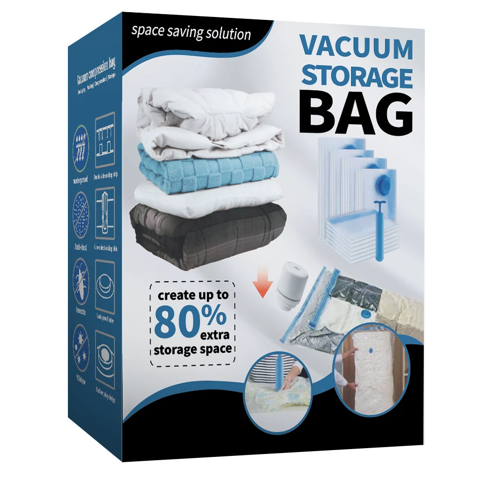 Retail packaging for wholesale vacuum storage bags