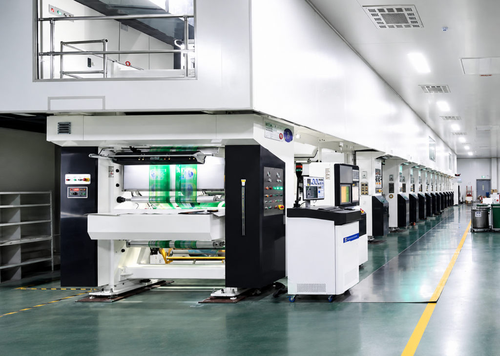 Film printing equipment used for custom vacuum storage bag projects