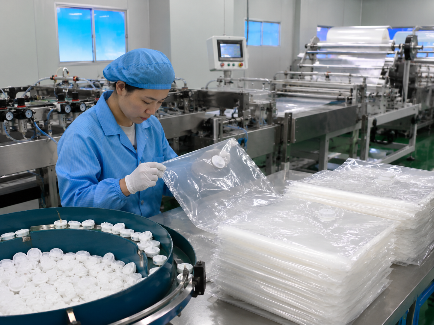 Quality inspection of finished vacuum storage bags