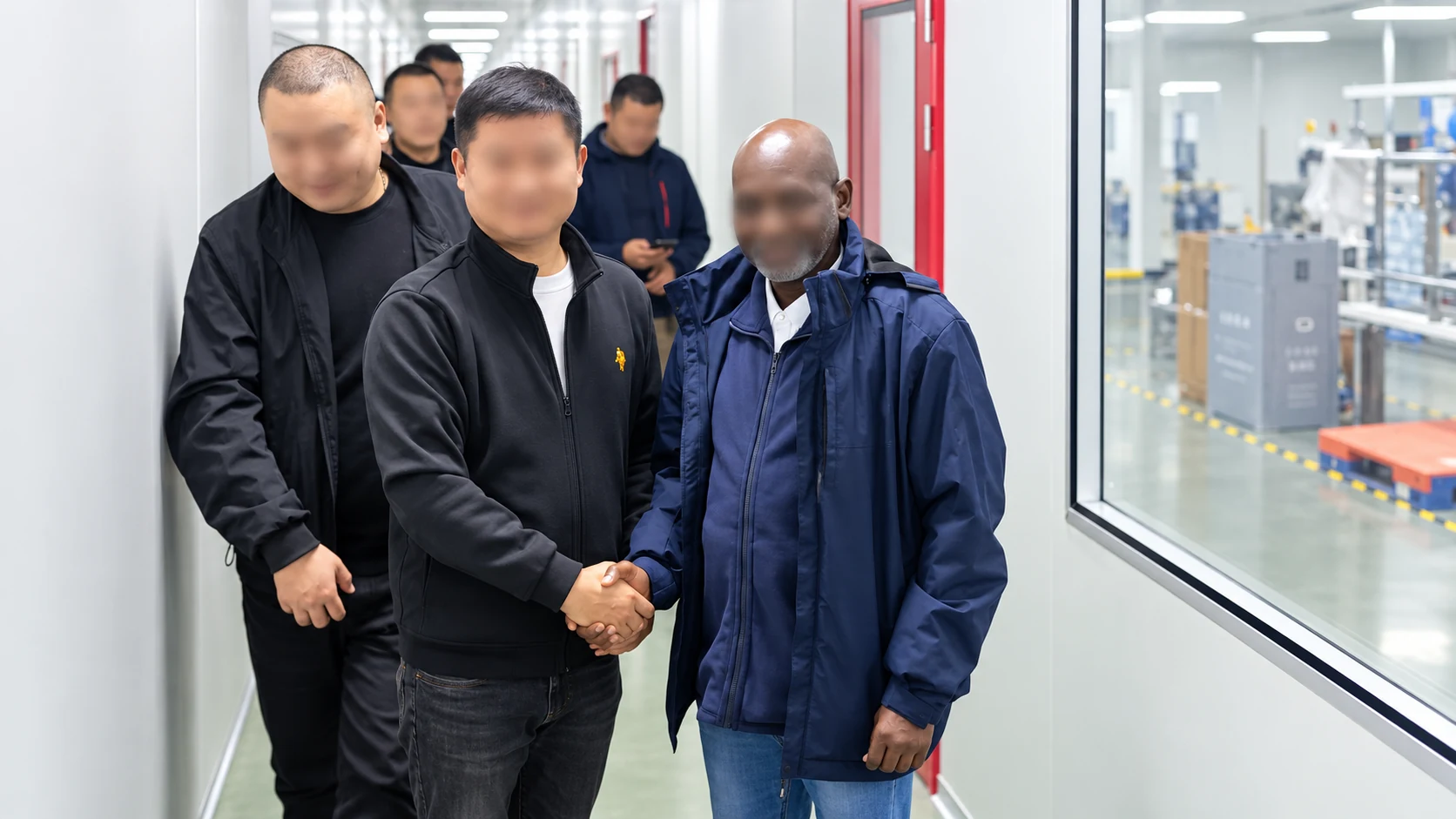 overseas customer visit at vacuum storage bag manufacturer