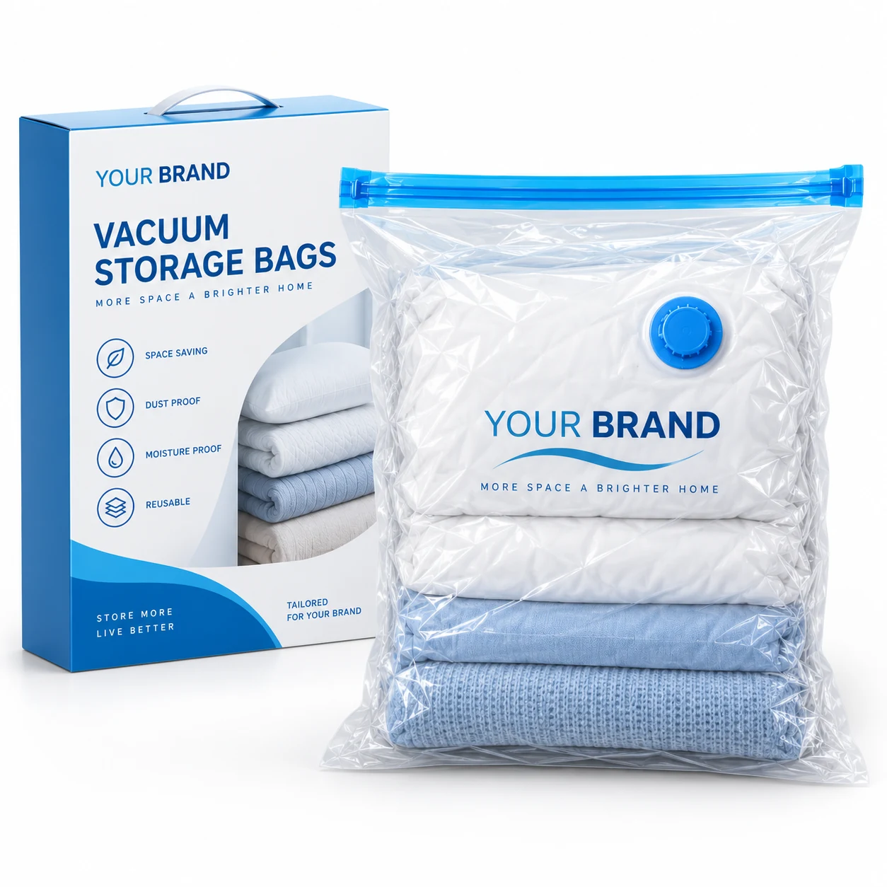 Custom logo printing for vacuum storage bags